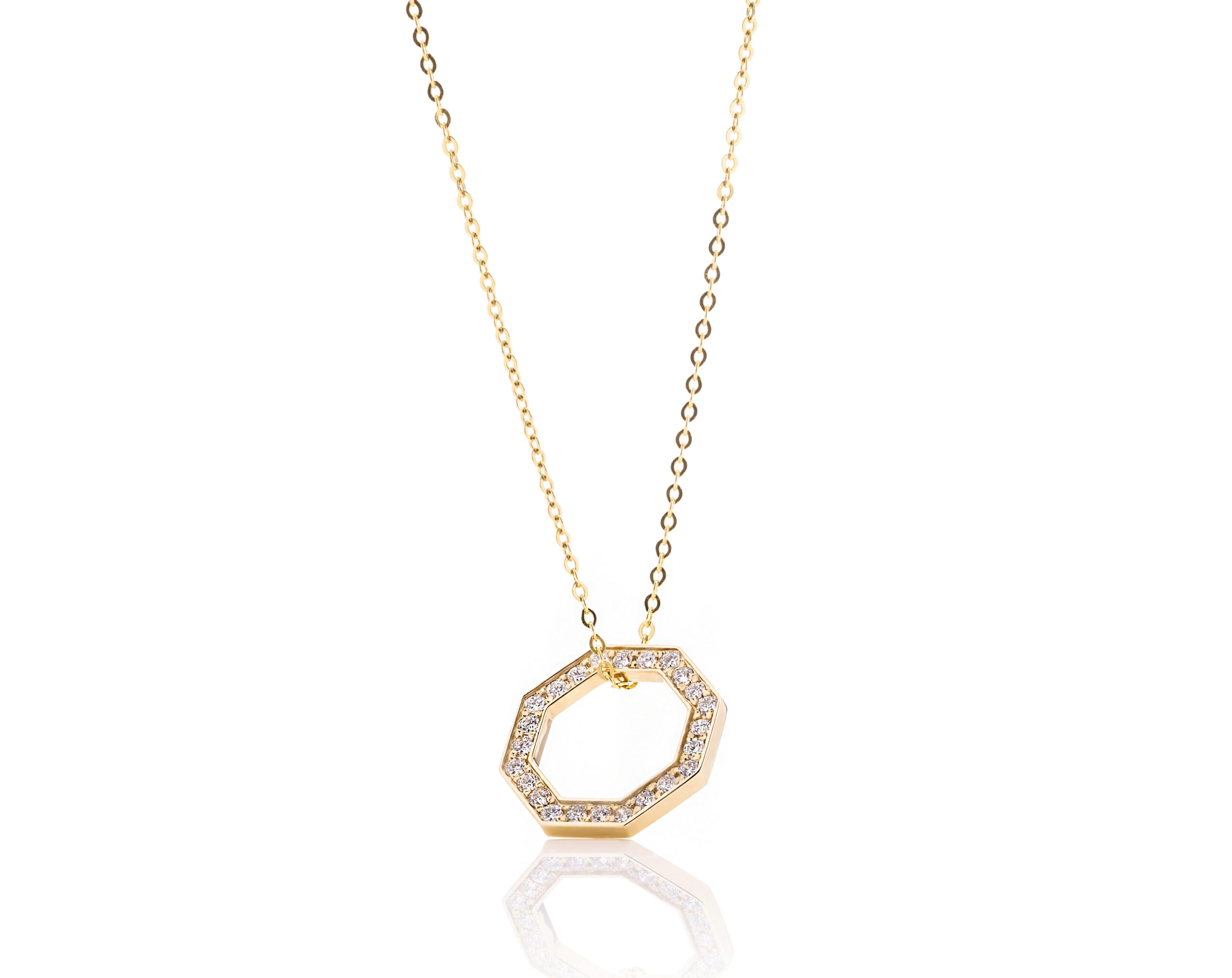 Octagon brilijantska ogrlica