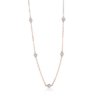 Fairytale Rose Flow dijamantska ogrlica