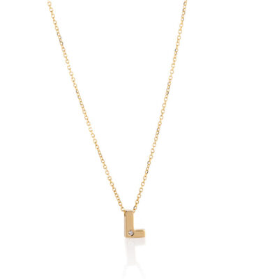 Brilliant Letter Bold ogrlica sa dijamantom