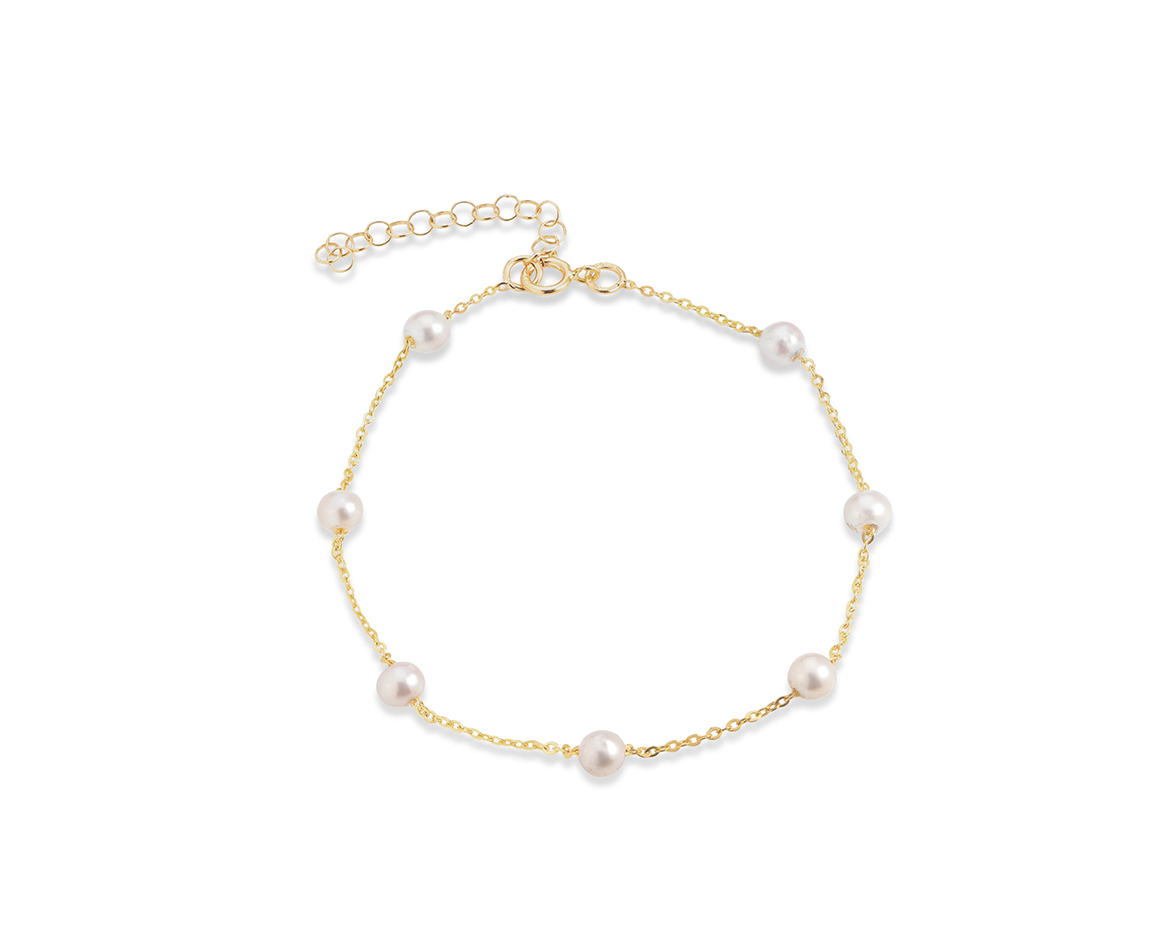 Pearl Line zlatna narukvica - Slika 3